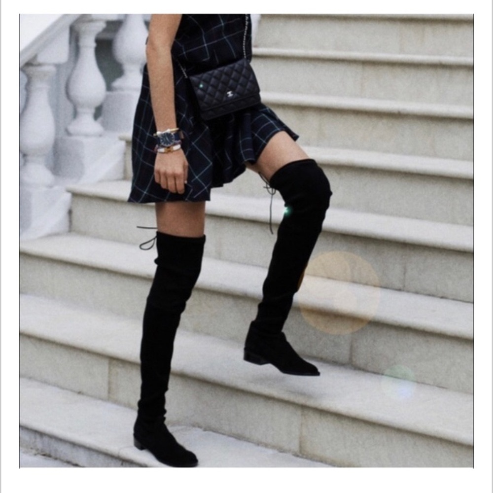 Stuart Weitzman Lowland Suede Thigh High Boots Size 6.5